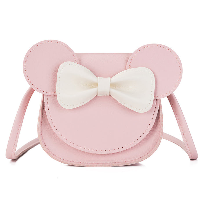 Cute And Adorable Bowknot Soft Girl Student Children's Small Bag Pu Female