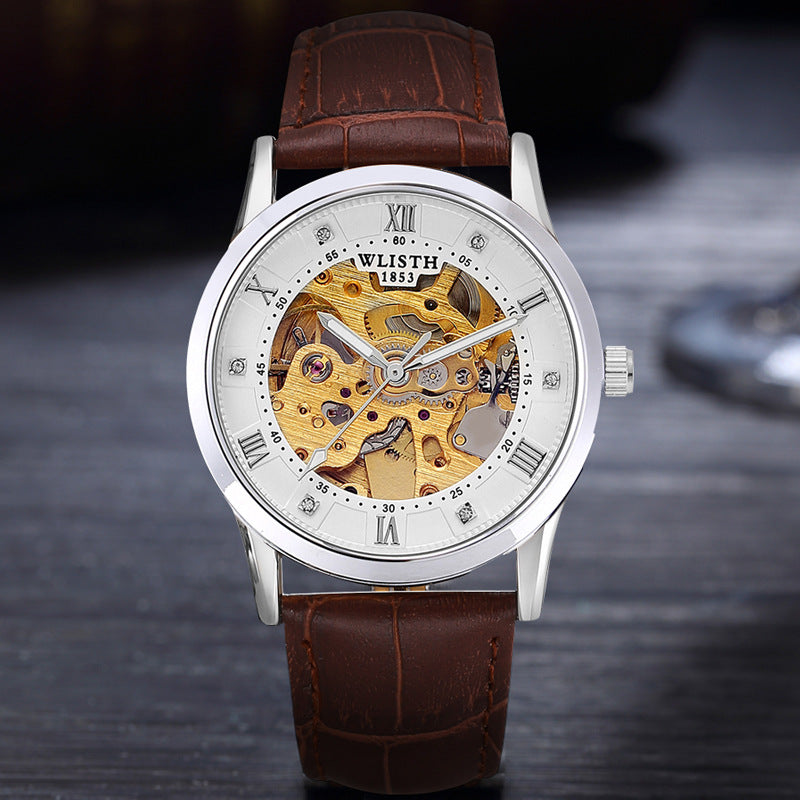 Business Men's Automatic Mechanical Watch Stainless Steel Waterproof