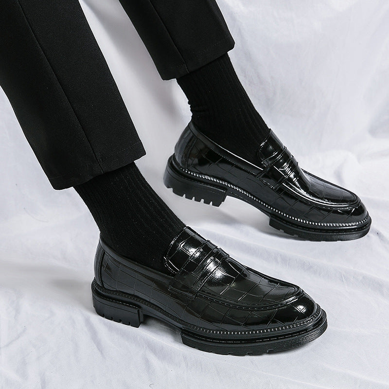 Casual Men's Leather Shoes Breathable British Men's Fashion Shoes