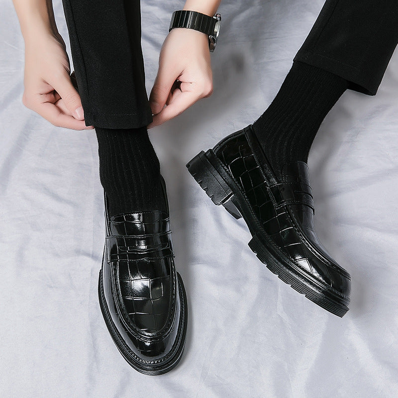 Casual Men's Leather Shoes Breathable British Men's Fashion Shoes